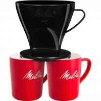 Kaffeefilter 1x4 Schwarz & 2 Melitta Porzellanbecher