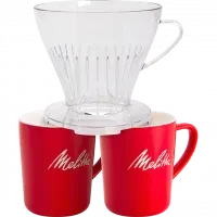 Kaffeefilter 1x4 Transparent & 2 Melitta Porzellanbecher