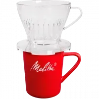 Kaffeefilter 1x2 Transparent & Melitta Porzellanbecher